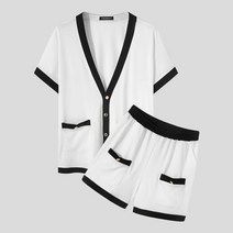 남자 바캉스룩 하와이 비치 반팔셔츠 밴딩 반바지 셋업 18