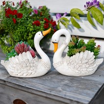 백조 정원꾸미기 인테리어 마당 가드닝 조경 화단, 하얀색