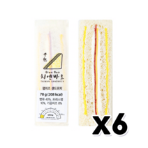치엔바오 햄치즈 샌드위치 78g, 6개