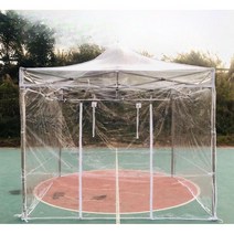 포차천막 가게천막 풀 세트 가제보 비가림막 투명 방풍 캐노피 실외 야외, 1.5x1.5