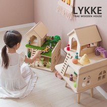 [꼬메모이] 트레 리케하우스 / 자작나무 원목 인형의집 장난감집 역할놀이 키즈 유아 아기, 트레리케하우스(내츄럴)