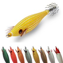 DTD 풀플래쉬 글라보스 한치 무늬오징어 에기, 2.5, 옐로우