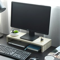 1단 컴퓨터 듀얼모니터받침대, 02_빈센트 2단 듀얼 모니터거치대, 메이플