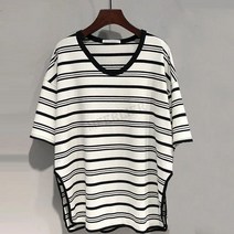 빅사이즈 플러스 사이즈 4XL 150kg 여름 스트라이프 티셔츠 레이디 탑 티셔츠 반팔 캐주얼 tshirt 패션 큰 빅 T 셔츠