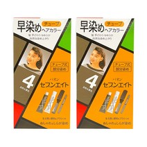 세븐에이트 헤어칼라 염색약 4호 연한갈색 40g x2개, 2개