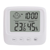 디지털 LCD 실내 편리한 온도 센서 습도 측정기 온도계 습도계 게이지 다기능 온습도계, 08281