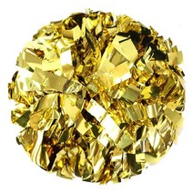 Danzcue 15.2cm(6인치) 메탈릭 치어리딩 폼폼 바톤 핸들 포함 2개 팩 (원 사이즈 퍼플-실버), Gold