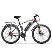 전동 산악 자전거 MTB 26인치 알루미늄 21단 디스크, 상세 페이지 참고, X1-휠-블랙그린-카본 36V 10AH