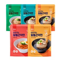 1am 바로먹는 알뜰 곤약면 물냉면1+메밀소바1+가쓰오우동2+매콤비빔1 혼합구성, 1세트