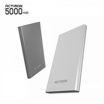 다번다 엑티몬 메탈 보조배터리 5000mAh 5핀8핀C타입, 실버 / C타입
