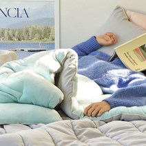 누비지오 포근포근 파스텔 워싱 극세사 차렵이불 패드세트 Q155675