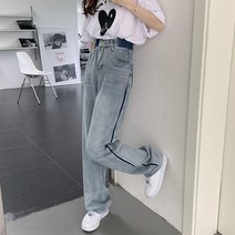 오토바이바지 라이딩진 라이딩바지 바이크바지 Crescent City-수제 대비 색상 스트레이트 청바지 여성용, 04 XL
