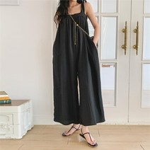 브이와이 VY 여자 임부 박시 플리츠 점프수트