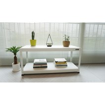 레마하우스 슈랙 철재 선반 2단 800 x 400 x 450 mm, 화이트