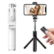 고급셀카봉SNAP-X6 블루투스리모컨 삼각대일체형, 블랙