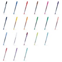 사쿠라 겔리롤 20색 전색상 파인 0.6mm 젤리롤 젤펜 겔펜 젤리펜 수성 잉크 볼펜, 화이트