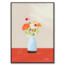 Good Energy 김유라 작가 양귀비/ 안개꽃/ 여우꼬리 꽃 그림 풍수 인테리어 액자, 포스터만