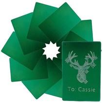 Silhouette Cameo 4 Pro Plus Brother Scan and Cut Maker Explore Air 2 또는 레이저 조각 블랭크가 있는 에칭용 금속 블랭크, Green, 3.3 x 2.1 inches (Credit Card/
