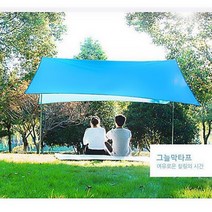 이든 그늘막타프 그늘막 타프 폴대 블랙코팅 캠핑 타프스크린 대형 버팔로 아이두젠 스트링, 상품선택, 블루