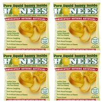 허니스 목캔디 허니 레몬 멘톨 커프 드롭 꿀캔디 4개 Honees Honey Lemon Menthol Cough Drops 20 Count Bag, 20개입