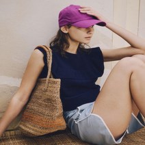 헤지스 DAISY네이비 러플장식 면혼방 니트베스트 HSSW2B502N2