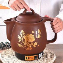 전기 약탕기 홍삼제조기 중탕기 건강원 도자기 주전자 티포트 홍삼만들기 한의원 유리 한약, 3L