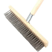 야외 철 브러시 세척 시멘트 바닥 타일 청결 강모, 50CM 구리 도금 와이어 브러시 헤드