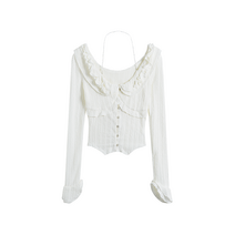 여성 프릴나시블라우스 린넨프릴민소매블라우스 뷔스티에 끈나시 블라우스 슬림핏 귀염 프릴 나시 커리어우먼 블라우스 엠보