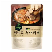 CJ더마켓 간편식 즉석식품 국레시피 탑티어 비비고 스팸부대찌개 국 탕 찌개 밀키트 460G, 2개