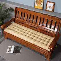 롱패딩구식 나무 세 좌석 쿠션 두꺼운 단단한 소파 사계절 일반 긴 스트립 패드 편안한