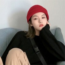 하찌 숏 비니 힙합 모자 털 니트 꼬임 겨울 방한 롱