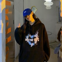 맨투맨 코트 VINTAGE 여성 봄가을 커플 트렌드 유행 후드 톱 CHIC 디자인감각 보이핏 볼륨 2698859339