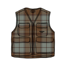 [정품] Supreme Tartan Flannel Cargo Vest Black 338978