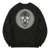 남자 여자 맨투맨 스웨트 셔츠 칸6312 KMB0109 루시안 기모 - 블랙