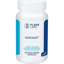 Klaire Labs SerenAid-Vegetarian Digestive Enzymes 클레어 랩스 세레네이드 소화효소 180식물성캡슐