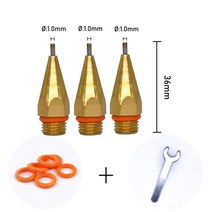 무선글루건 심 핫멜트 글루건 긴 노즐 대구경 소형 보어 1.0x36mm 1.5x55mm 강철 소재 렌치, 02 1.0-36mm