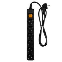 대현 모노케어 멀티탭 6구 접지 블랙 1.5m 3m 5m 10m 10A 1800w 전기연장선 전선형, 1개