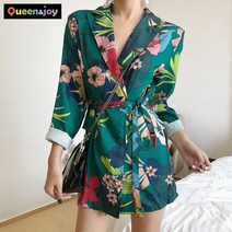 퀸앤조이 도도한 플라워 간절기 자켓 ***판매자 퀸앤조이***