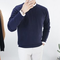 캐시미어 남자 라운드 정장 니트 겨울 빅사이즈