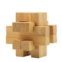 치매예방퍼즐 게임 클래식 IQ 3D 나무 연동 버 퍼즐 듣기 잠금 하노이 타워 마인드 두뇌 티저 키덜트, KM21