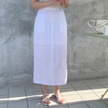 린다샵 차기홍 린넨 옆트임 롱 스커트-SK4555K24