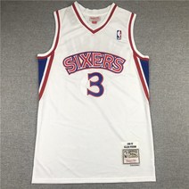 NBA 세븐티식서스 화이트 3 IVERSON 농구복상의 B217