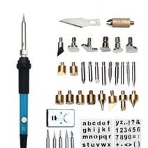 우드 버닝 탄화 목공예 버닝펜 범선 툴 세트 펜 온도 조절 인두기 조각 목공 공구 온도조절, H.온도조절인두+28PX 조각머리