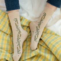 GGRN 패션 양말 빈티지플라워 W-L-164