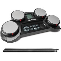 Alesis 전자드럼 스피커 내장 휴대용 CompactKit7, 소형 전자 드럼 키트 4개의 패드