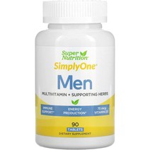 미국 직배송/슈퍼 뉴트리션 심플리 원 멀티비타민 남성 Super Nutrition Simply One Multi-Vitamin for Men - 90정
