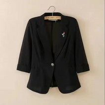 Bersdnor 신상여성 봄여름 데일리 오피스 반팔 재킷 프렌치 양복 선블라우스