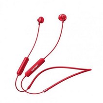 무선 블루투스 이어폰 헤드폰 Lenovo- SH1 마그네틱 넥밴드 마이크 포함 팟 신제품, 03 Red