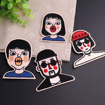 3. 퍼니맨 자수와펜 열접착 자수패치 명찰 이름표