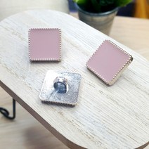 비즈라이프 에폭 보석단추2, 1봉, 16mm사각 핑크/6개